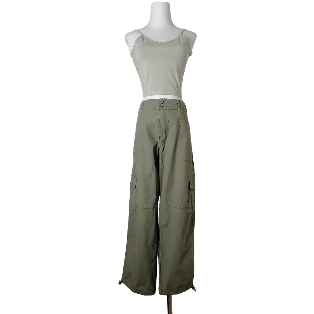 🍏 vintage y2k olive green high-waisted cotton cargo pants by Blossom & Clover